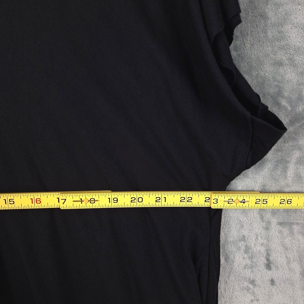 Peruvian Connection Dress M/L Black Thebes Lagenlook Minimalist Caftan Oversized - Picture 3 of 7